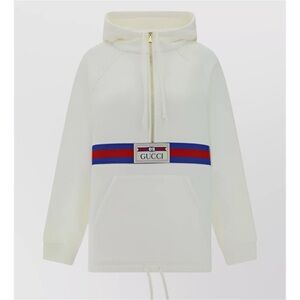 Gucci, cotton jersey half zip closure,, hoodie size XS fits like medium